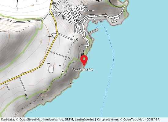 Grotta azzurra på kartan