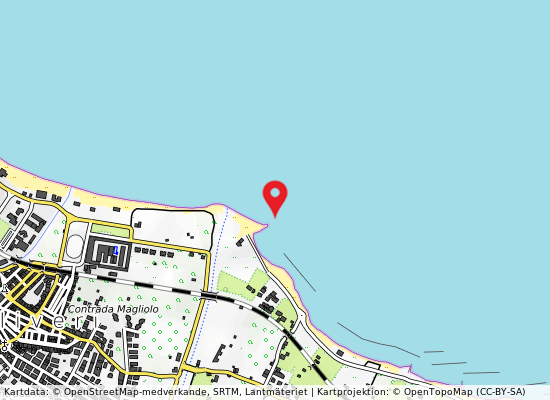 M 100 est scarico campo sportivo på kartan