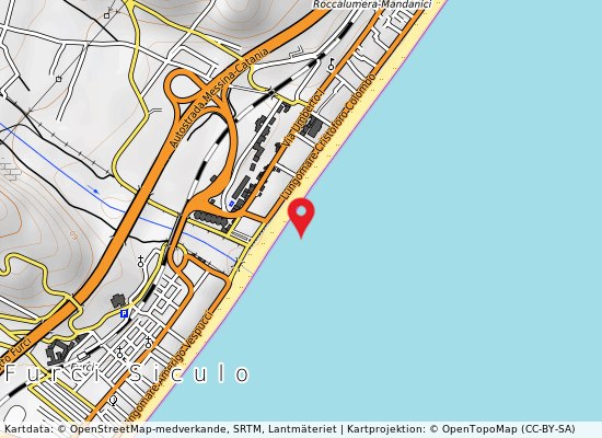 Foce torrente pagliara på kartan