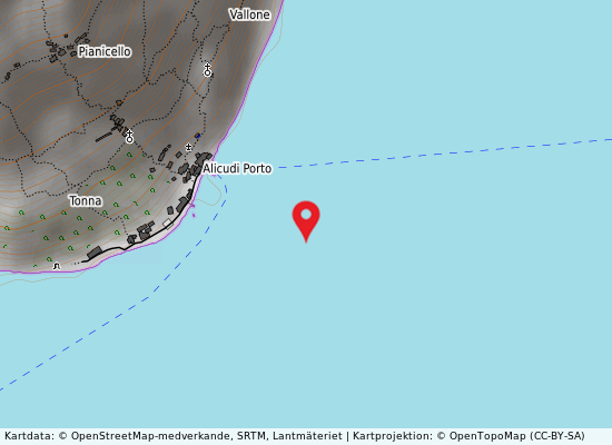 Alicudi porto på kartan