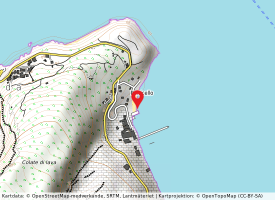 Lipari porticello på kartan