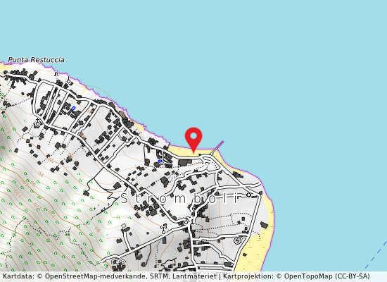 Stromboli fico grande på kartan