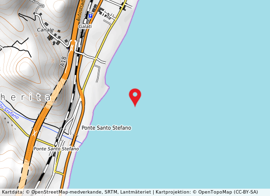 S. margherita m 300 sud foce torrente s.stefano på kartan