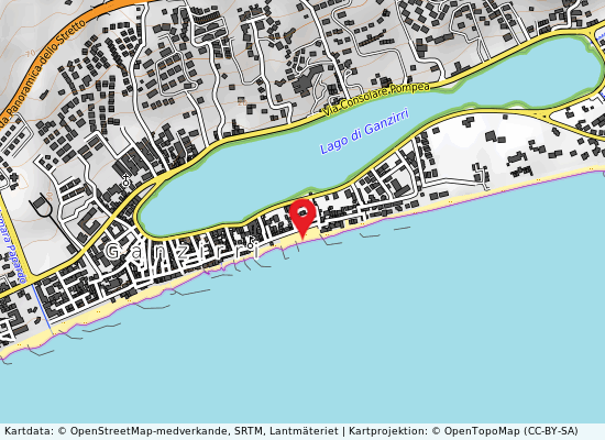 Ganzirri fata morgana på kartan