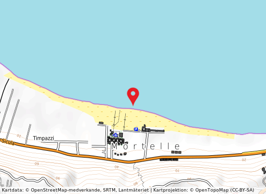 Mortelle lido sabbie d'oro på kartan