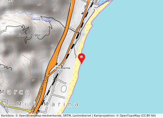 Mili marina vallone canneto på kartan