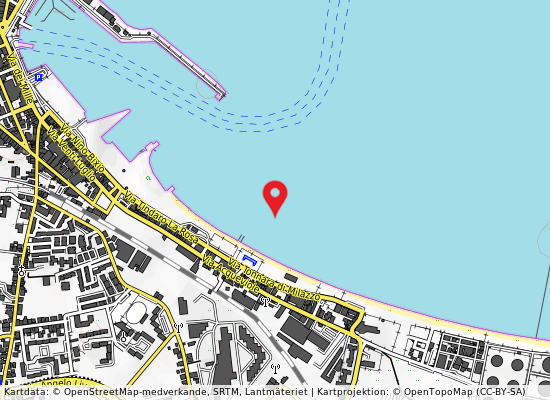 Lido azzurro på kartan