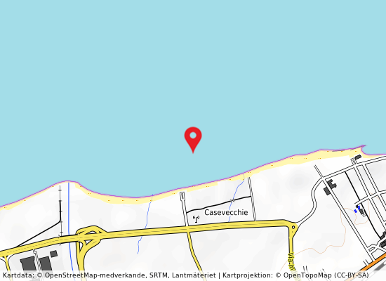 Via del mare på kartan