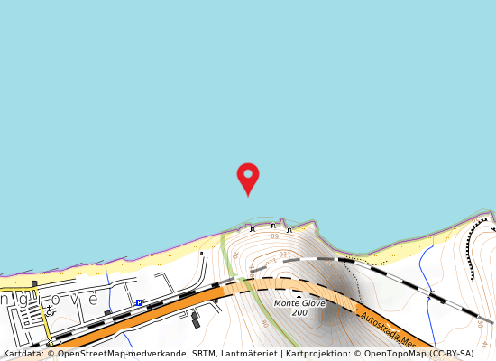 Grotte mongiove på kartan