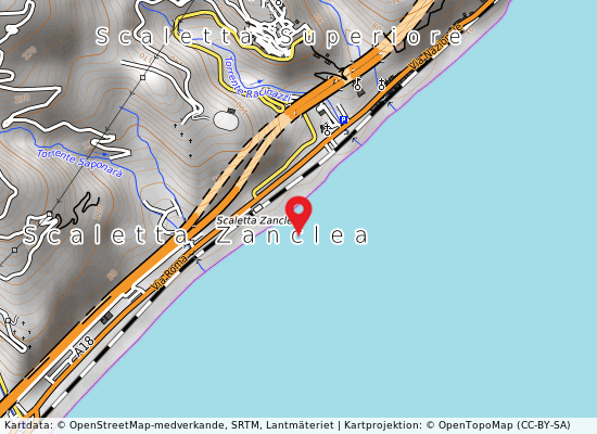 Foce torrente saponara på kartan