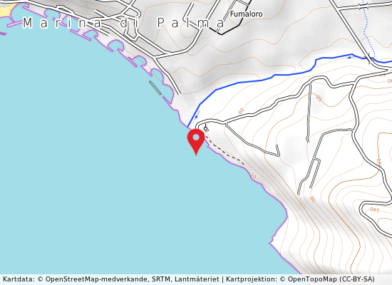 200 m sx foce del fiume palma på kartan