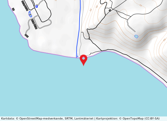 Foce fiume verdura på kartan