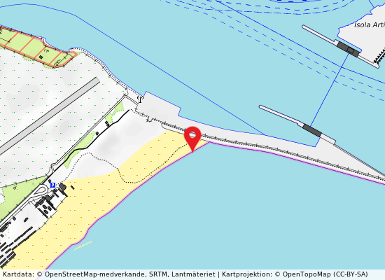 100m diga s. nicolo` på kartan