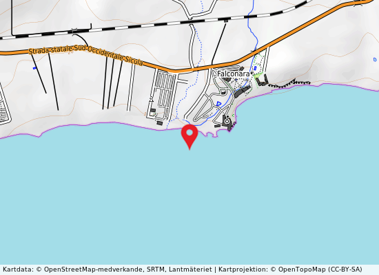 Foce torr. km 1,4 da p. due rocche på kartan