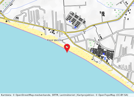 A destra ''lido otello'' på kartan