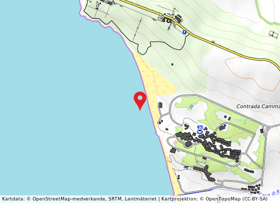 Spiaggia club mediterranee på kartan