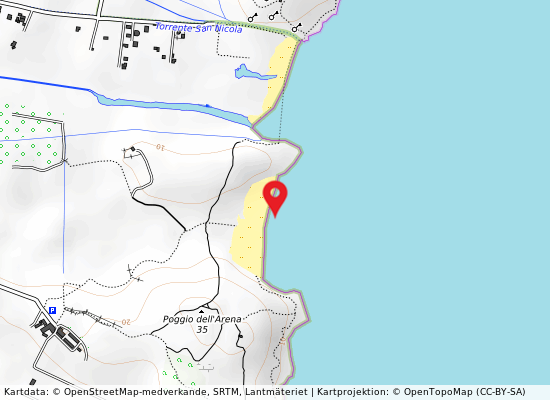 Mt. 250 sud fiume tellaro på kartan