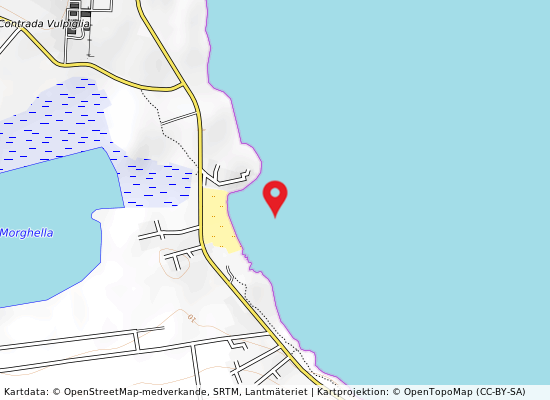 Km. 0,1 sud foce pantano morghella på kartan