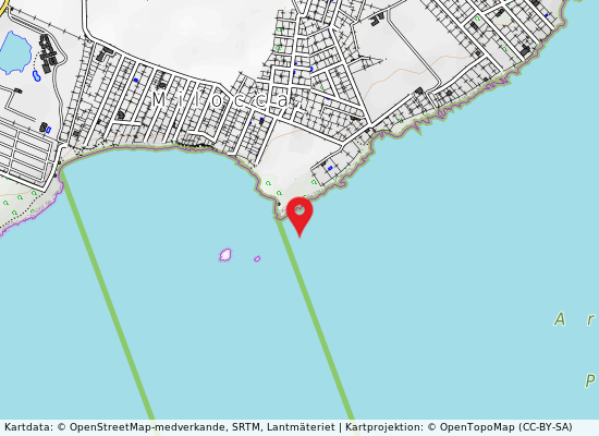 Punta milocca-fanusa på kartan