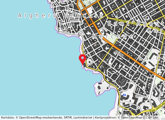 Via carducci på kartan