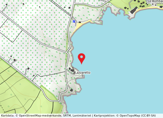 Lazzaretto i på kartan