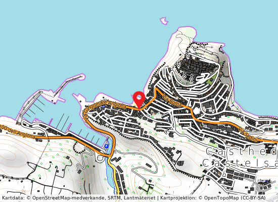 La marina på kartan