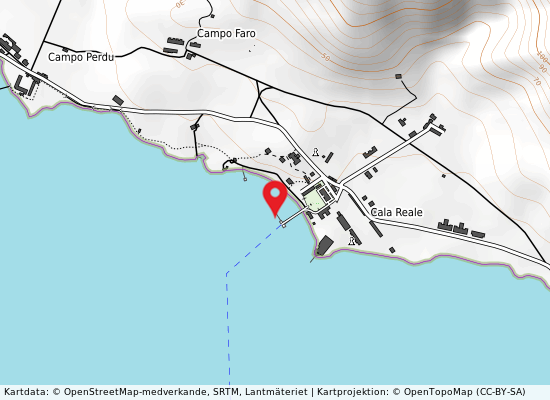 Campo boe c.reale på kartan