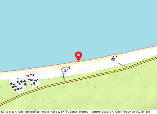 V pettine på kartan