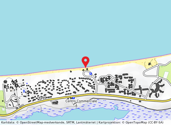 Secondo pettine på kartan