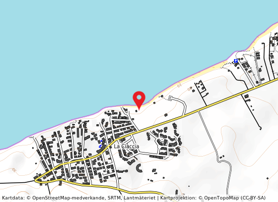 Spiaggia la ciaccia på kartan