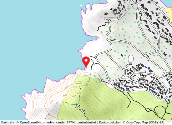 Rocce rocca ruja på kartan