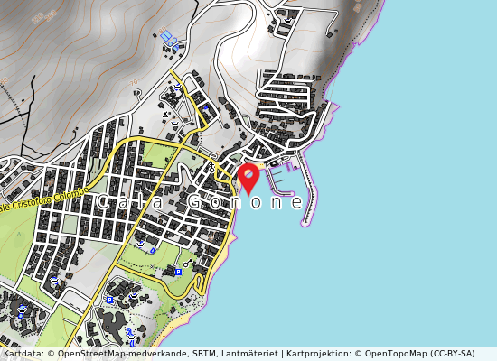 Spiaggia centrale på kartan