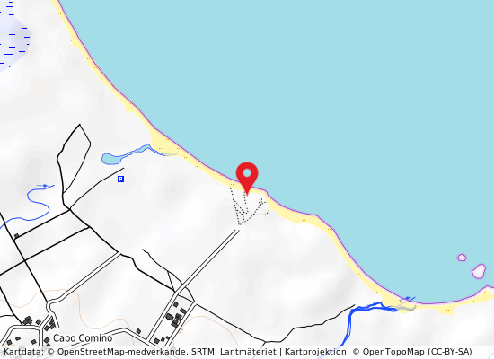 Colonia c. comino på kartan
