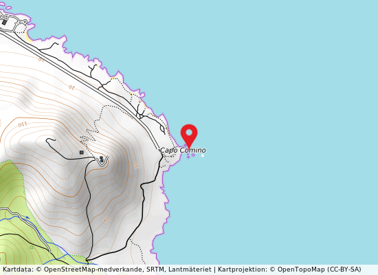 Faro c. comino på kartan