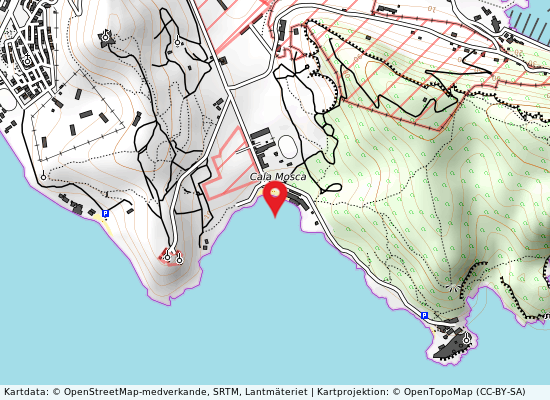 Cala mosca på kartan
