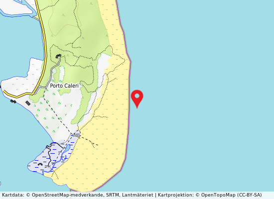 Punta caleri på kartan