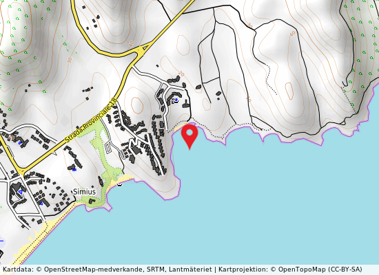 Porto luna på kartan