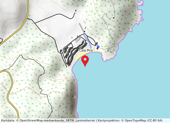 Cala pira på kartan