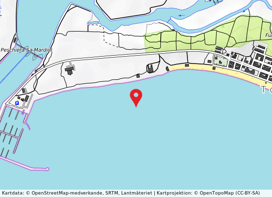 Torregrande-baracche på kartan