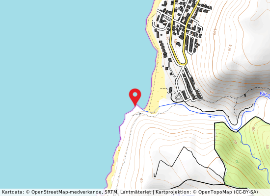 Porto alabe sud på kartan