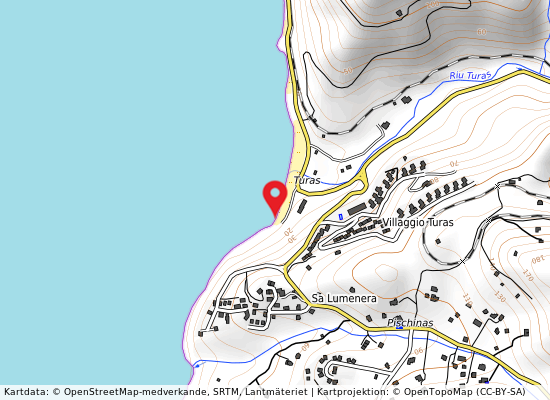 Spiaggia hotel turas på kartan