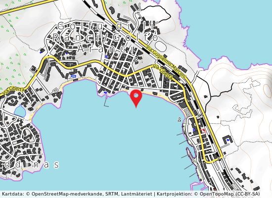 Tra i e ii spiaggia på kartan