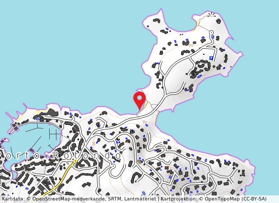 Ovest iscia segata på kartan