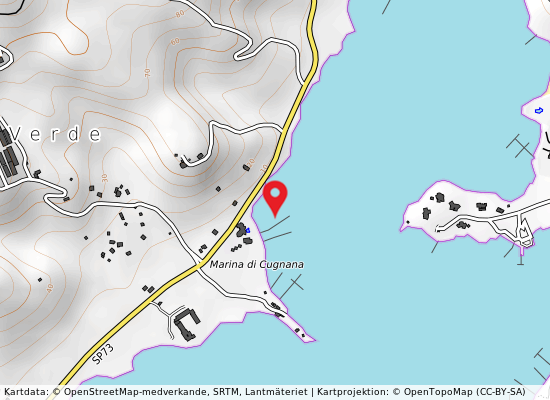 Marina di cugnana på kartan
