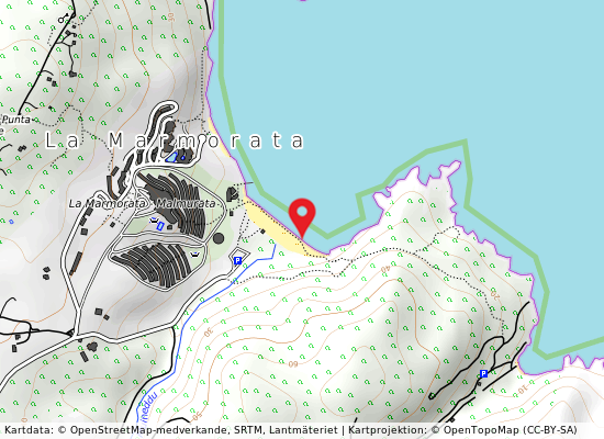 La marmorata på kartan