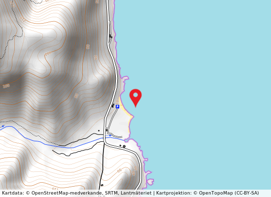 La spiaggetta på kartan