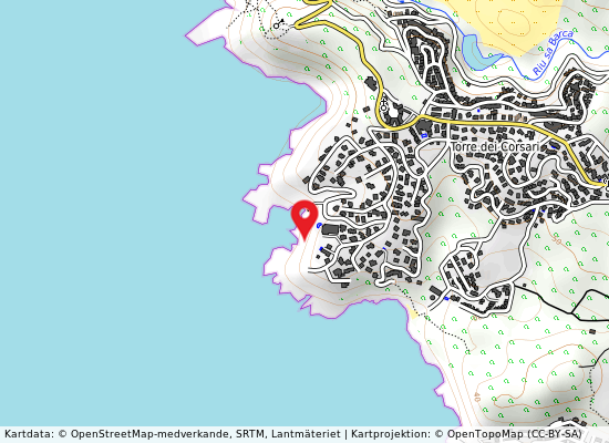 Torre dei corsari på kartan
