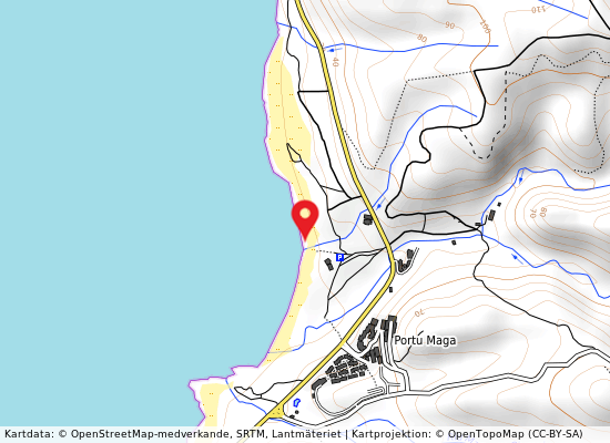 Portu de maga på kartan