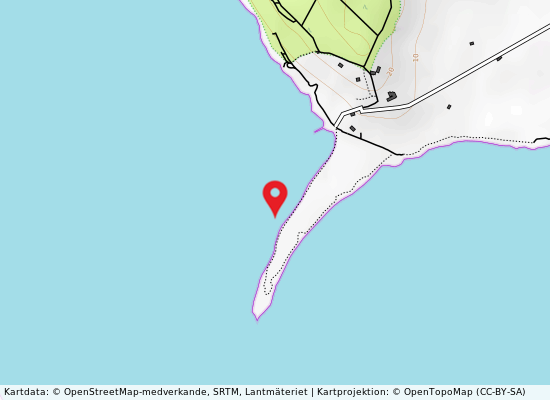 Punta stretta på kartan