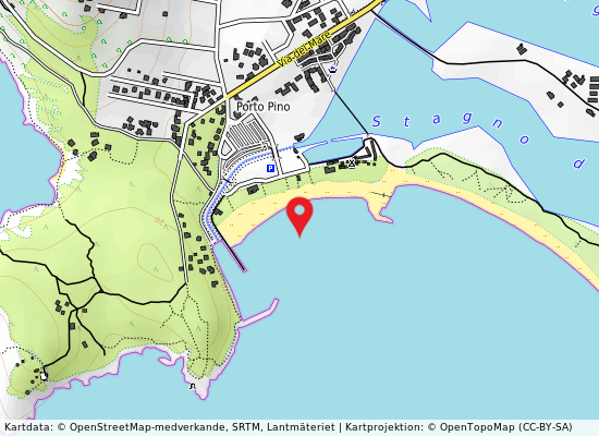 Porto pino på kartan